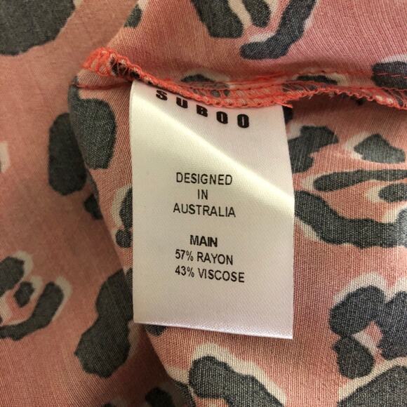 NWT Suboo Zanzibar Animal Print Belted Midi Skirt Beach Pool Resort Casual Sz 6 - Picture 12 of 12